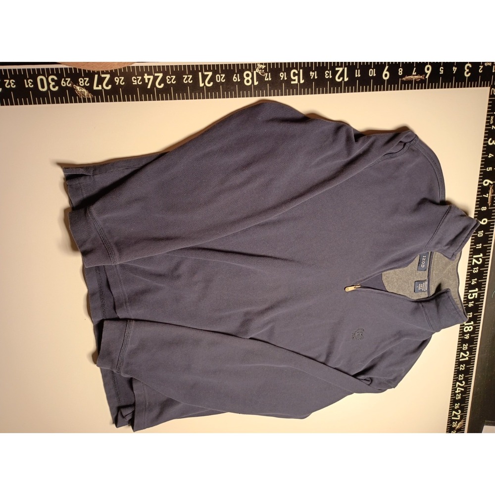 Izod Mens Large Sport Sweater w/ Zipper Collar